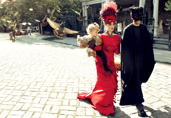 Rachel Weisz Vogue US October 2008 Halloween red dress