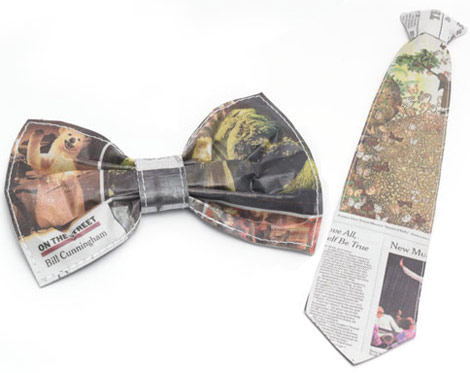 Recycled paper bow tie