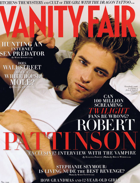 Robert Pattinson Vanity Fair december 2009 cover