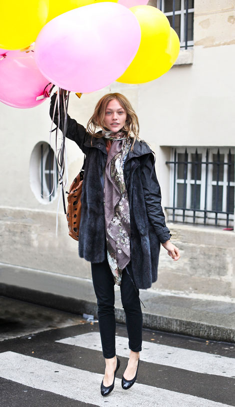 Sasha Pivovarova’s Fashionable Balloons