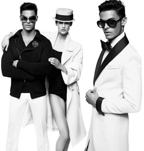 Saskia de Brauw Baptiste Giabiconi Chanel Cruise 2012 ad campaign by Karl Lagerfeld