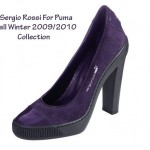 Sergio Rossi Puma FW09 purple suede sneaker pumps