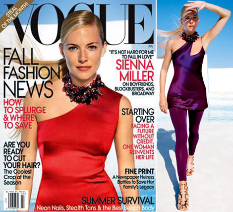 Sienna Miller Vogue US July 2009 cover