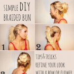 simple DIY spring summer hairstyle braided bun