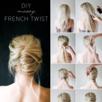 simple DIY spring summer hairstyle messy french twist