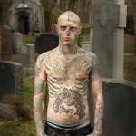 skeleton tattooed Rick Genest