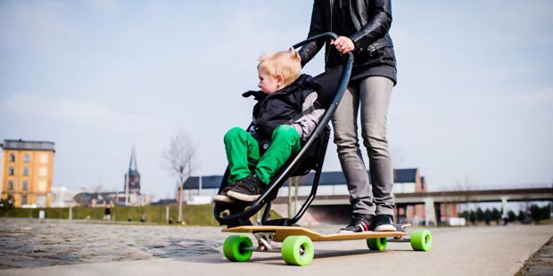 Strolling Style: Longboard Baby Stroller