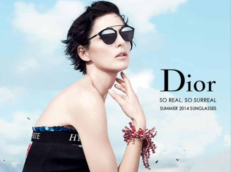 Stella Tennant Dior new sunglasses 2014