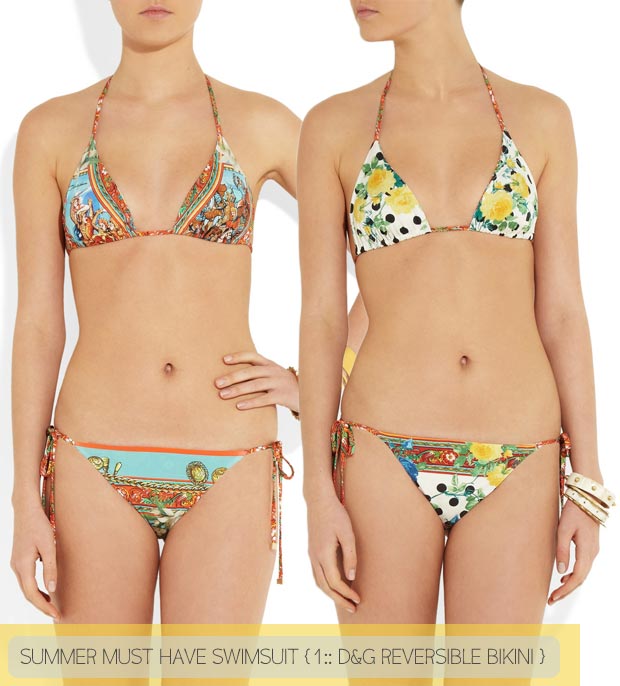 summer must have swimsuit DG reversible bikini