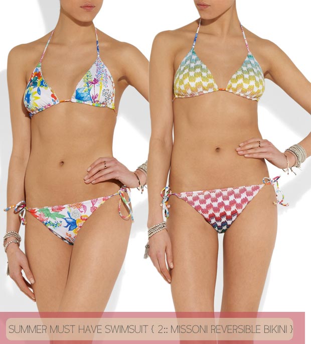 summer must have swimsuit Missoni reversible bikini