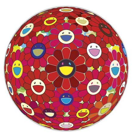 Takashi Murakami Red Flower Ball