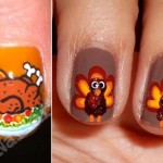 Thanksgivin nails Turkey thumbs