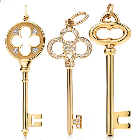 Tiffany Co Gold Diamond Keys