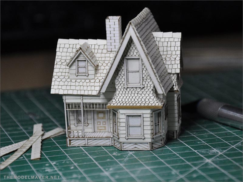 up house tiny model before painting