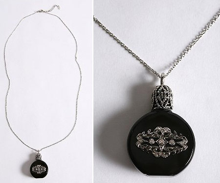 Urban Outfitters Perfume Bottle Necklace black