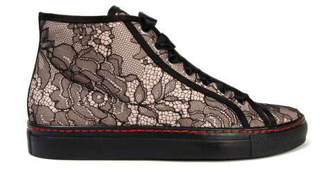 Valentino black lace sneakers
