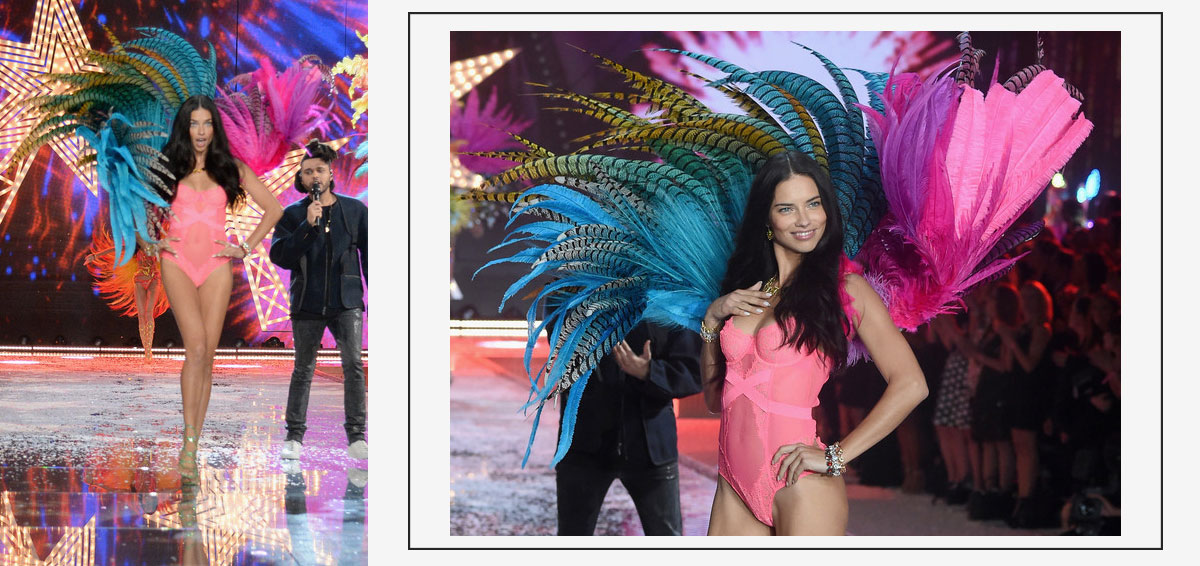 Victorias Secret 2015 Fashion Show Adriana Lima wings feathers
