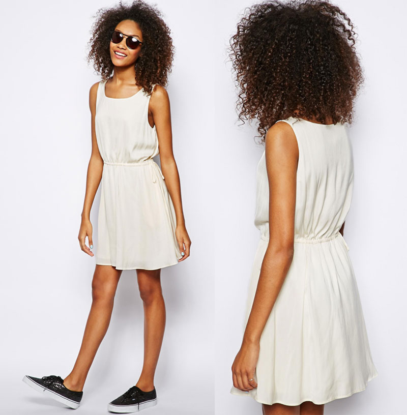 Wimbledon fashion inspiration white elastic waist dress